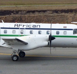 Die Embraer E120 von African Express Airways: Sechs Tote.