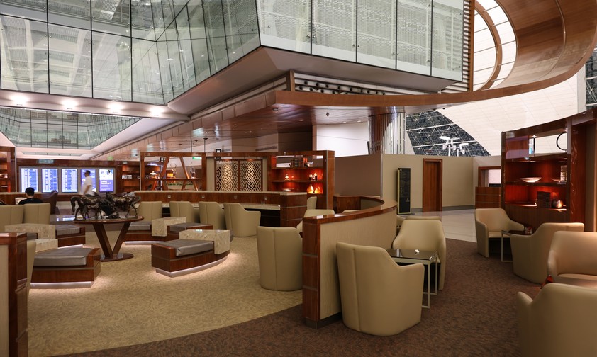 Terminal 3: Flydubai nutzt die Lounge von Emirates mit.