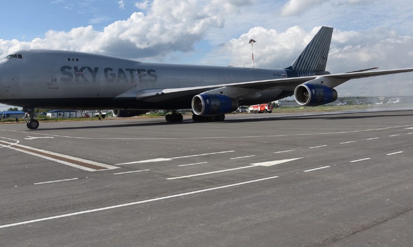 Boeing 747 von Sky Gates: Bald am Hahn zu sehen.
