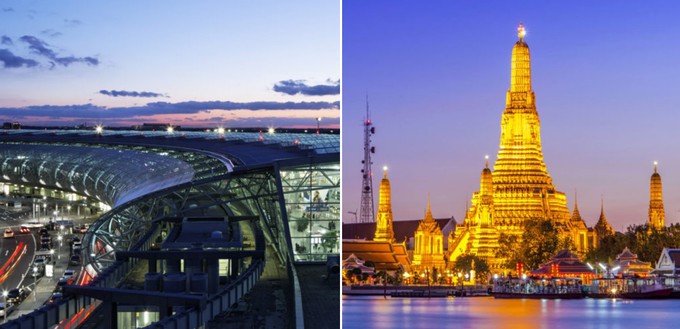 Von Düsseldorf nach Bangkok in Thailand.
