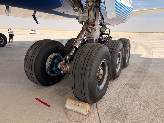 Hier das Fahrwerk der 777X