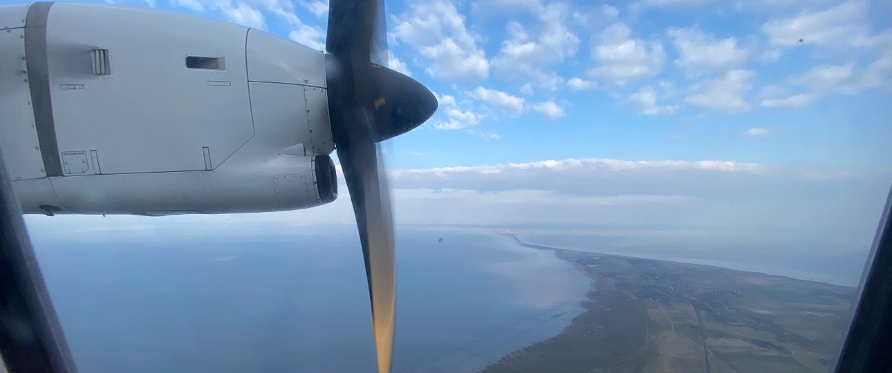 Green-Airlines-Erstflug im März: Damals kam eine eine ATR von Chalair zu Einsatz.