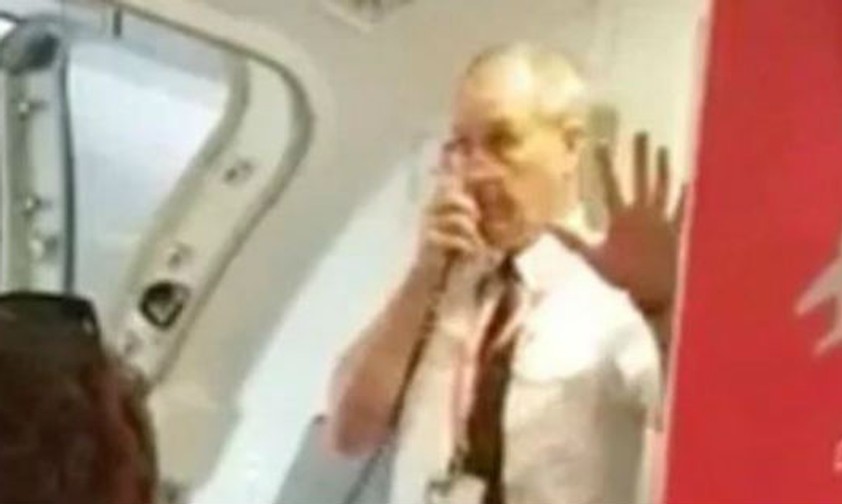 Spezialansage für trinkende Passagiere