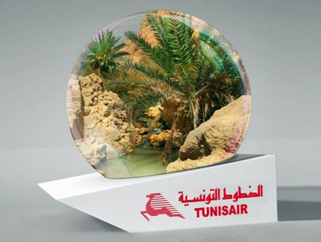 Werbung von Tunisair: Die Auslastung steigt wieder an.