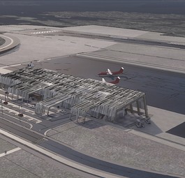 Grafik des neuen Flughafens Nuuk: So soll der Airport der Hauptstadt Grönlands aussehen.
