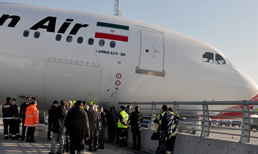 Der Airbus A310 von Mahan Air war aus Teheran gekommen. Beim Rollen konte er nicht bremsen.