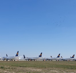 Parked Lufthansa aircraft in Berlin: Some of them won't return.