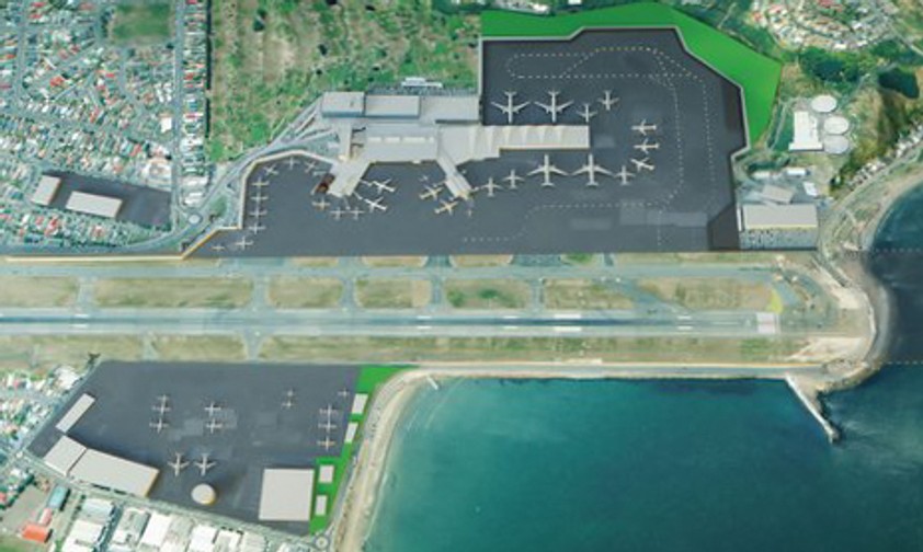 Grafik aus dem Masterplan: Ausbau von Terminal und Vorfeld soll Engpässe verhindern.