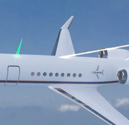 Computerskizze von Lasersensoren: Keine Vereisungen, Verschmutzungen oder Störungen der Aerodynamik.