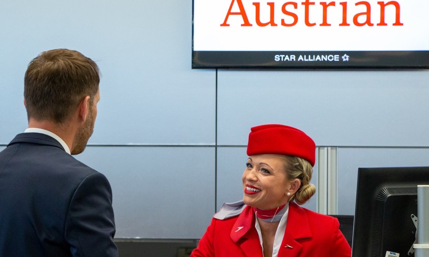 Check-in bei Austrian Airlines: »Würden Sie sich jetzt bitte noch zum Coronatest begeben?»