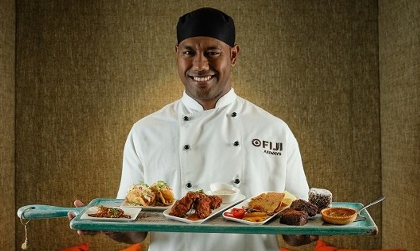 Essen in der Lounge von Fiji Airways: Soll manche Mahlzeit an Bord ersetzen.