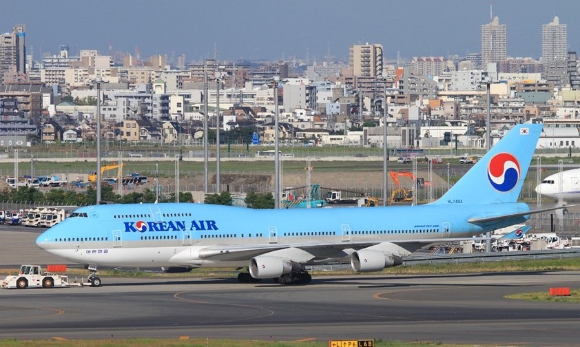 Boeing 747-400 von Korean Air mit dem Kennzeichen HL7404: WUrde beinahe versehentlich abgeschossen.