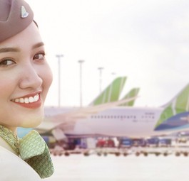 Flugbegleiterin von Bamboo Airways: Vielleicht künftig mit Boeing 777X unterwegs.