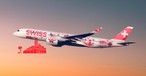 Die Wanderlust-Lackierung auf dem Airbus A350 von Swiss: Neckisches Detail.