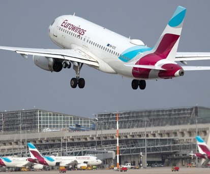Eurowings-Jet startet am Flughafen Stuttgart: Der letzte Flug nach Iasi startet am 10. Juni.
