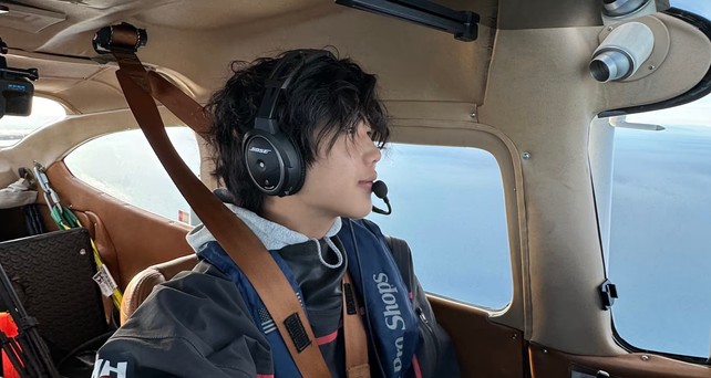 Ethan Guo im Cockpit: Seine Reise ist vorerst gestoppt.