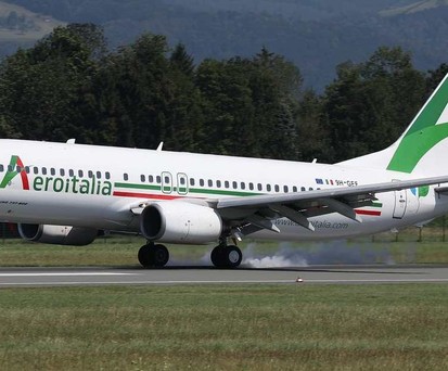 Eine Boeing 737 von Aeroitalia: Die Fluggesellschaft liegt im Streit mit Ex-Partnerin Gotofly.