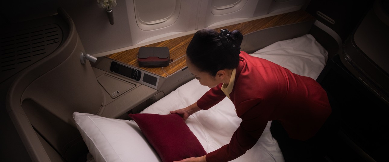 Die aktuelle First Class bei Cathay Pacific: Wird aussortiert.