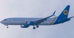 Die Boeing 737 Max 8 in der Lackierung von Ukraine International: Der Jet fliegt künftig in Südamerika.