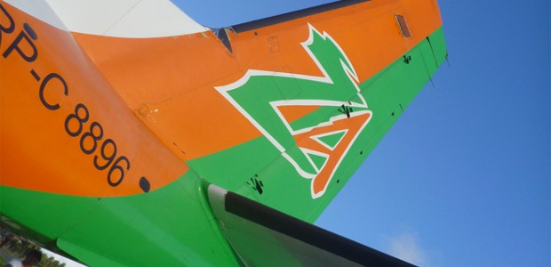 Heckflosse eine Maschine von Zest Air: Die Flieger bleiben am Boden.