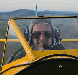 Benno Beran: Hier in seiner Boeing Stearman. 