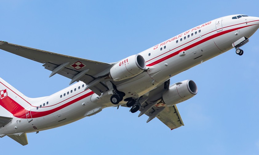 Testflüge für Polens 737: Der neue Flieger bei einem Go-Around in Toulouse.