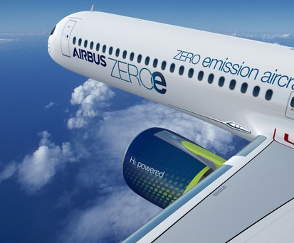 Wasserstoffflieger von Airbus: So könnte er aussehen.