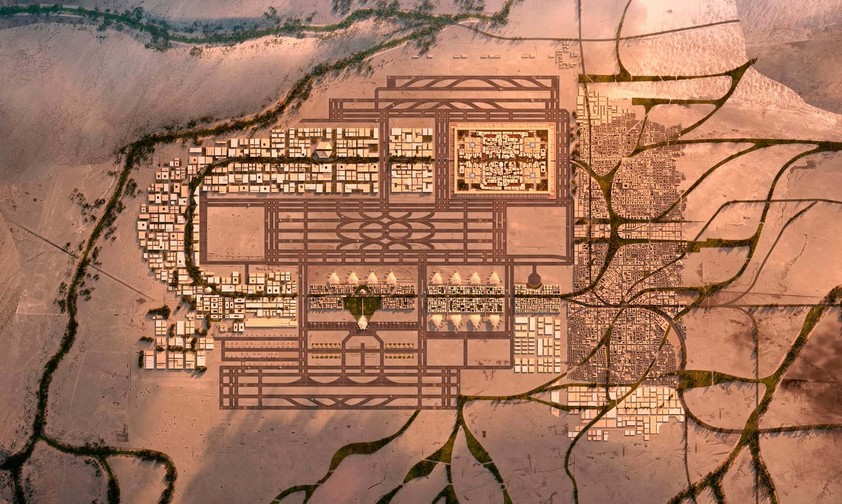 Die Entwürfe von Foster + Partners  für den King Salman International Airport: sechs parallele Pisten.
