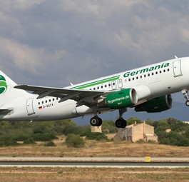 Germania Airbus A319: Vor zwei Jahren musste die Airline ihren Betrieb einstellen.