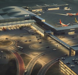 Blick in die Zukunft des Luton Airport: Der Flughafen baut aus.