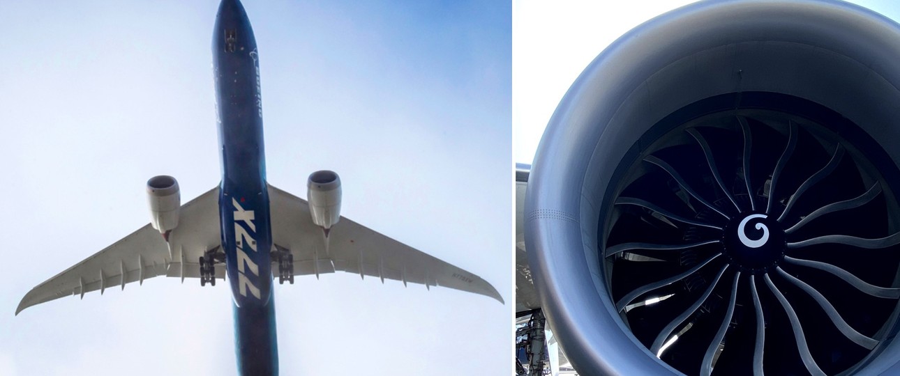 Boeing 777X und das riesige Triebwerk GE9X: Eigens für den Jet entwickelt.