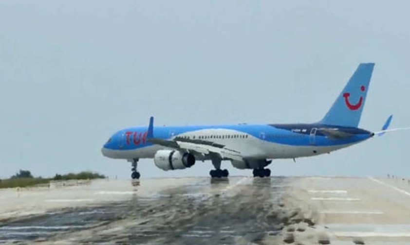 Boeing 757 im Rückwärtsgang