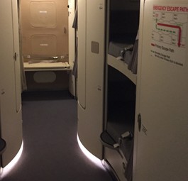 A380-Crewrest im Untergeschoss: Bald effizienter.