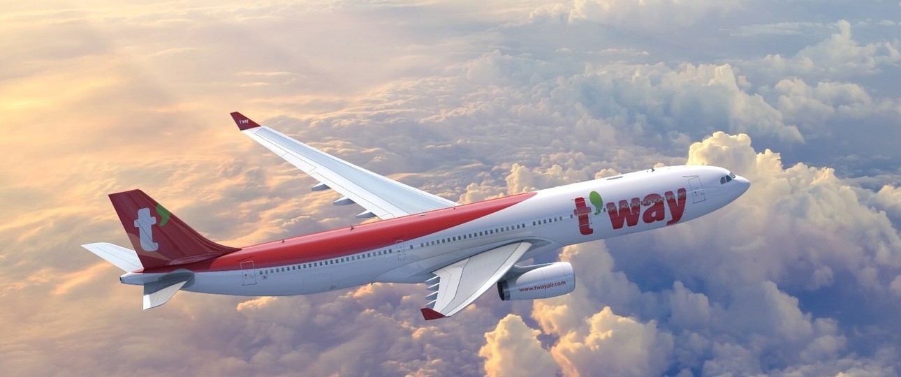 Flugzeug von T'Way Air: Steht eine Umlackierung an?