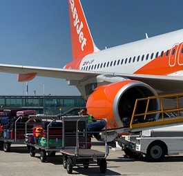 Beladung eines Easyjet-Fliegers:  Wer ein großes Handgepäck hat, muss entweder einen teureren Sitz oder Tarif buchen oder es kostenpflichtig aufgeben.