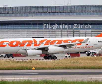 Airbus A340-200 mit dem Kennzeichen YV1004, hier im Jahr 2012 in Zürich zu sehen: Sieht heute nicht mehr so fit aus.