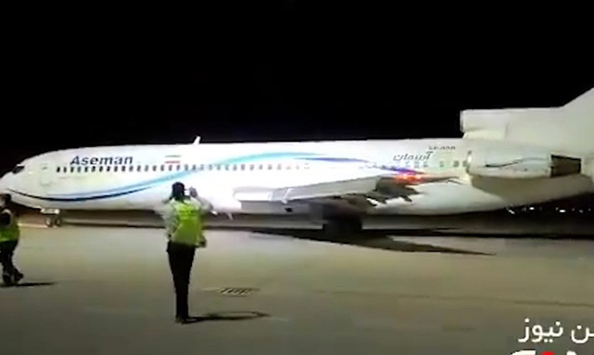 Die Boeing 727 EP-ASB auf ihrem letzten Flug am 13. Januar 2019: Iran Aseman erhielt den Jet 1994.