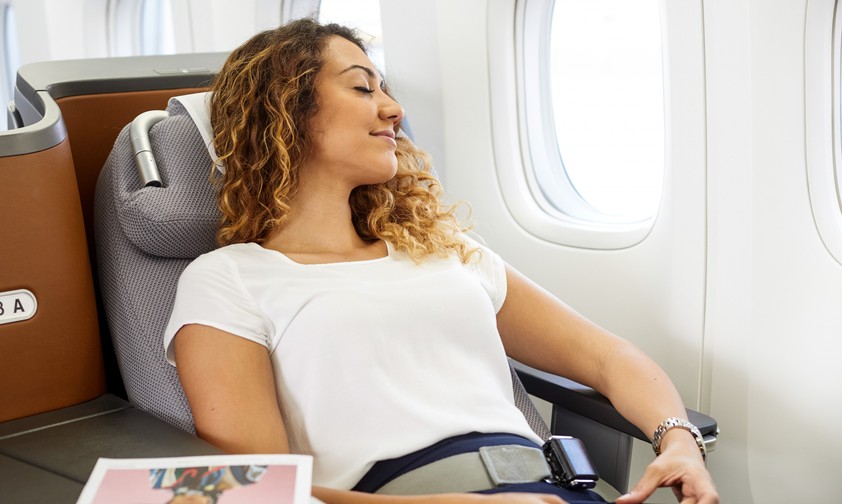 Lufthansas Business Class: Auch hier kann man mit Meilen fliegen.
