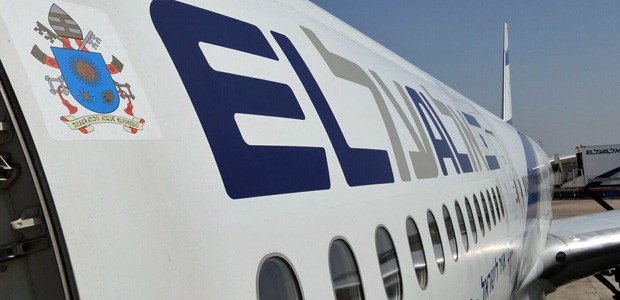 Boeing 777 von El Al: Für den Papstbesuch bereit gemacht.