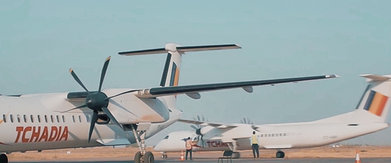 Bombardier Dash 8 Q400 von Tchadia Airlines: Bislang nur zwei Flieger in der Flotte.