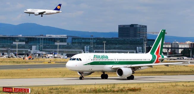 Am Flughafen Frankfurt.