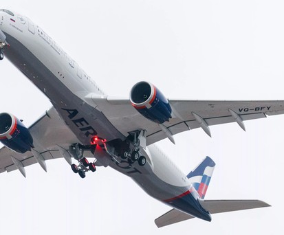 Airbus A350 von Aeroflot: Nicht viel unterwegs.