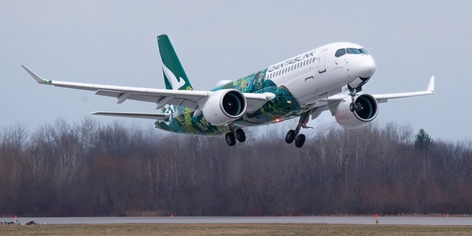 Der erste Airbus A220-300 von Qantas hebt in Montreal-Mirabel zum Erstflug ab: Der Jet ...