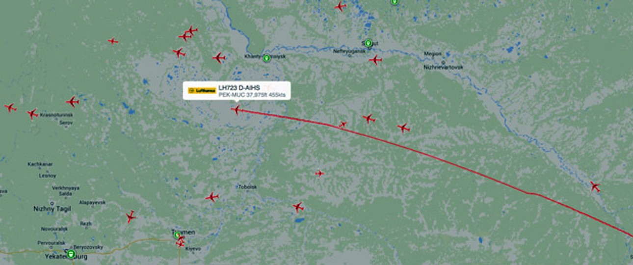 Lufthansa-Flug über Russland: Moskau ist verärgert wegen der EU-Sanktionen.