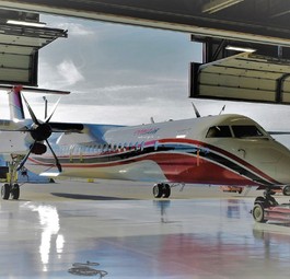 Eine Dash 8 in den Conair-Farben: Die kanadische Firma holte sich ...