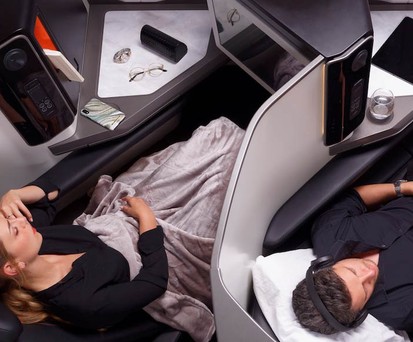 Opera-Sitz von Stelia: Die Airbus-Tochter hat den Business-Class-Sitz für Schmalrumpfflieger wie den A321 entwickelt.