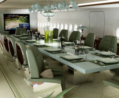 Ein früheres Kabinenkonzept von Edése Doret für den A380: Luxus für VVIPs.