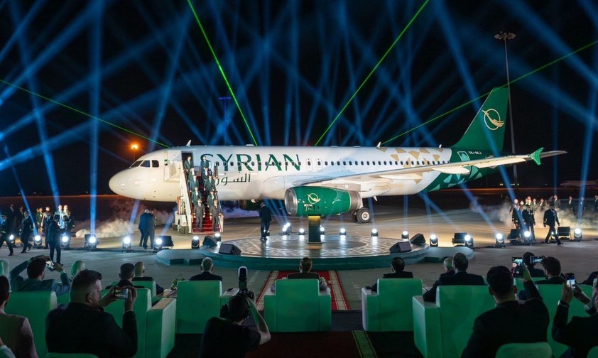 Airbus A320 von Syrian Airlines in der neuen Lackierung: Künftig setzt die Airline auf Grün statt Blau.
