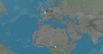 Flugverlauf von AF757: Der Flug muss ein großes L fliegen.