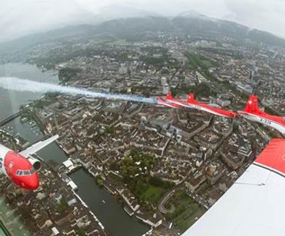 Zürich aus der Flugzeugperspektive